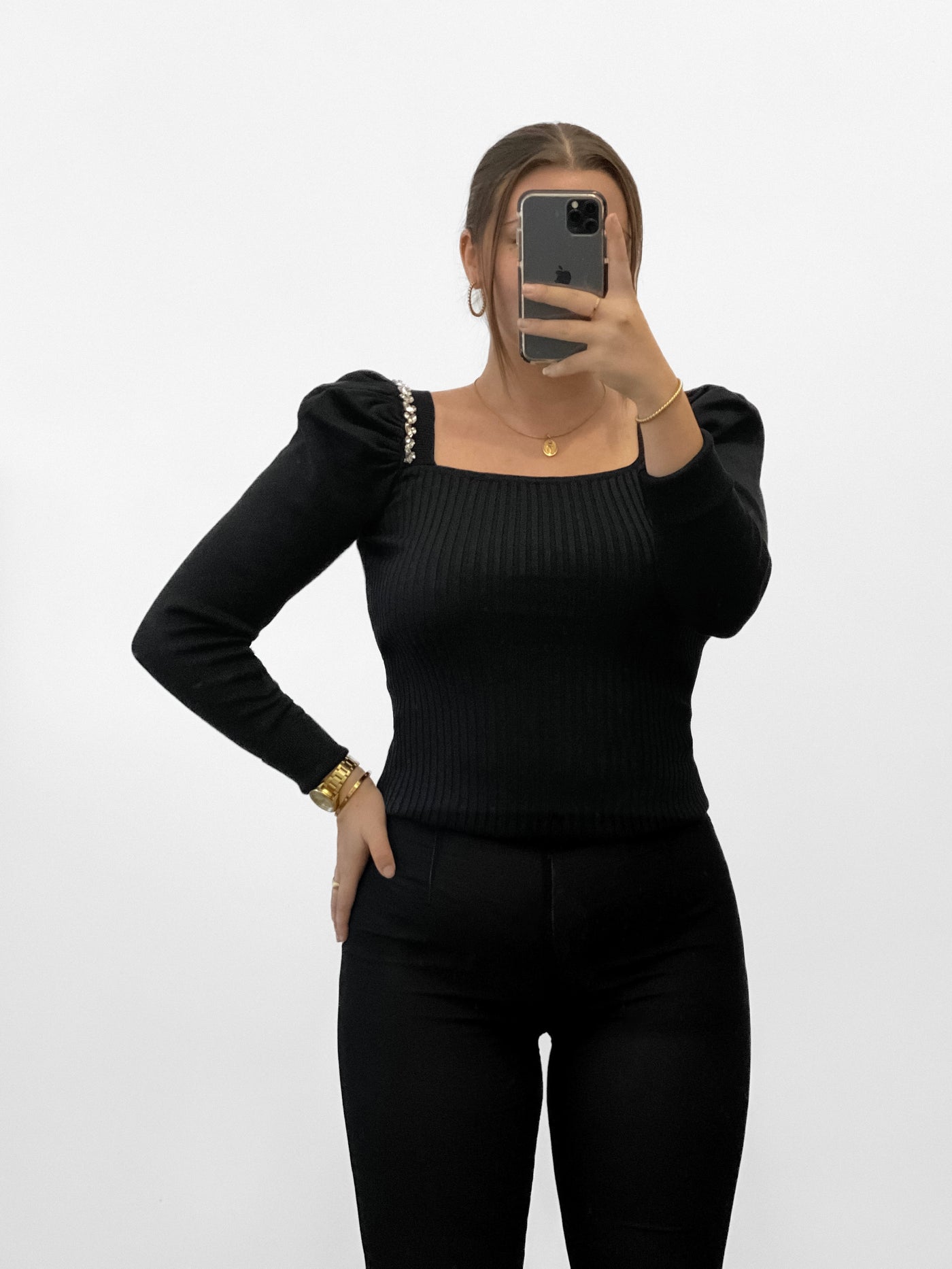 Ruby Knit Sweater | Black